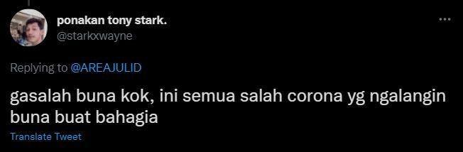 cuitan Buna berhak bahagia (twitter.com/starkxwayne)