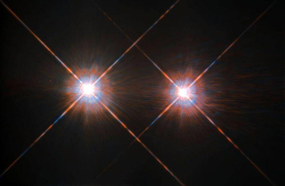 foto dari Alpha Centauri A dan B terbaik yang berhasil ditangkap Teleskop Hubble. (nasa.gov)