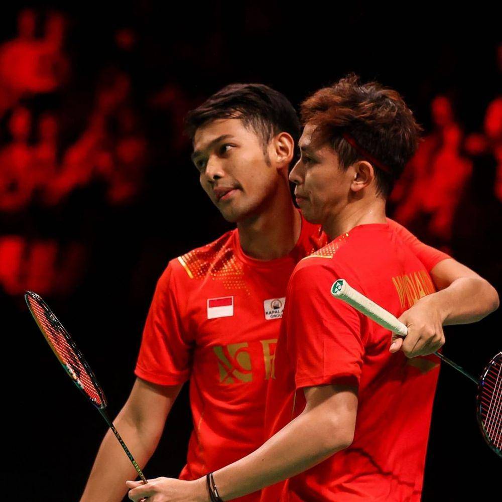 Ganda putra Indonesia, Fajar Alfian/Muhammad Rian Ardianto, saat bermain di Thomas Cup 2020. (instagram.com/bwf.official)