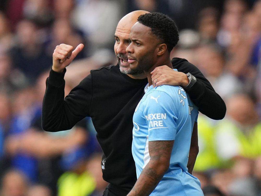 potret Pep Guardiola bersama Raheem Sterling (twitter.com/City_Chief)
