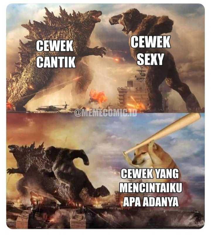 meme Godzilla lawan Kong (instagram.com/memecomic.id)