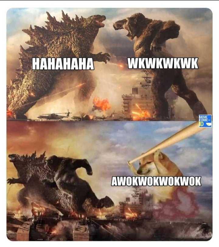 meme Godzilla lawan Kong (instagram.com/memecomic.id)