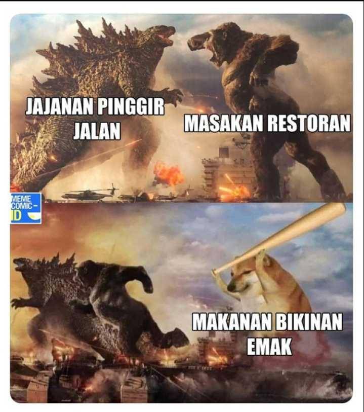 meme Godzilla lawan Kong (instagram.com/memecomic.id)