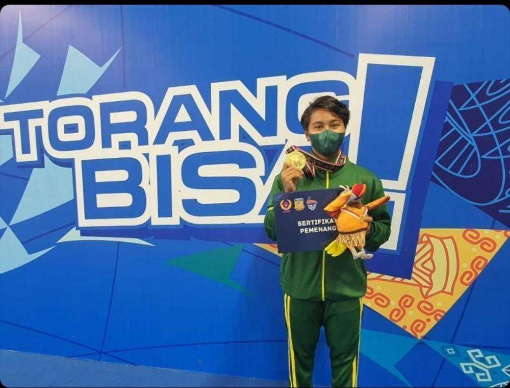 Gladies Lariesa Garina Haga Kore, penyabet 3 medali emas dari Surabaya (dok. Humas Pemkot Surabaya)