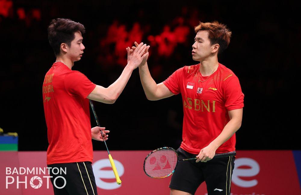 Kevin Sanjaya Sukamuljo/Marcus Fernaldi Gideon di Piala Thomas 2020 (Dok.BadmintonPhoto)