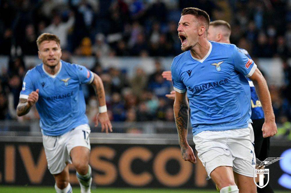 selebrasi gol Milinkovic Savic (twitter.com/OfficialSSLazio)