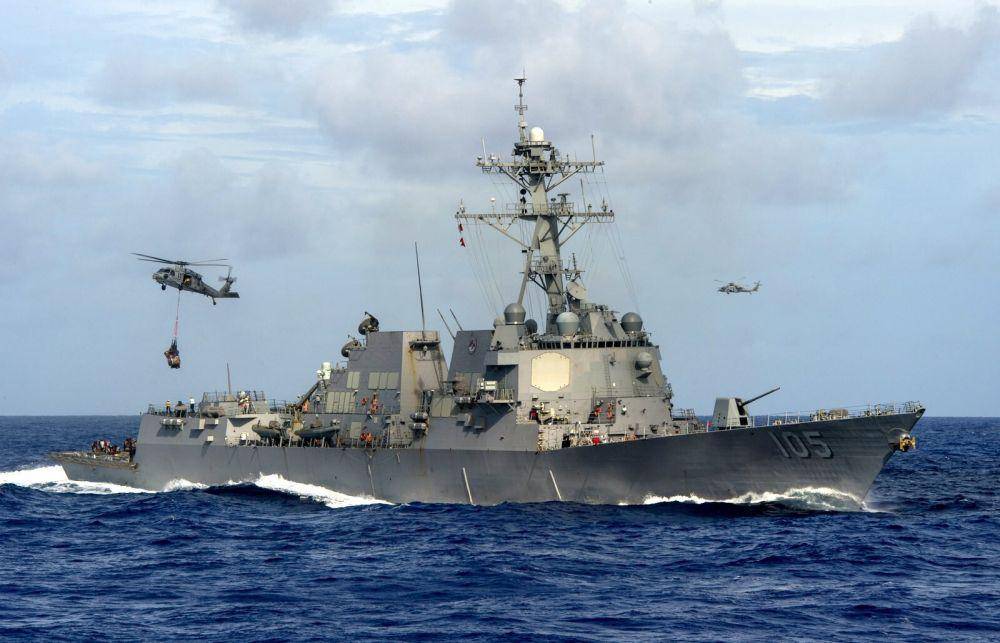 Kapal Penghancur, USS Dewey, milik AL Amerika Serikat. twitter.com/Osinttechnical