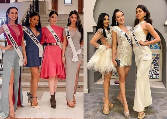 9 Potret Bella Aprilia Bersama Kontestan Miss Intercontinental 2021