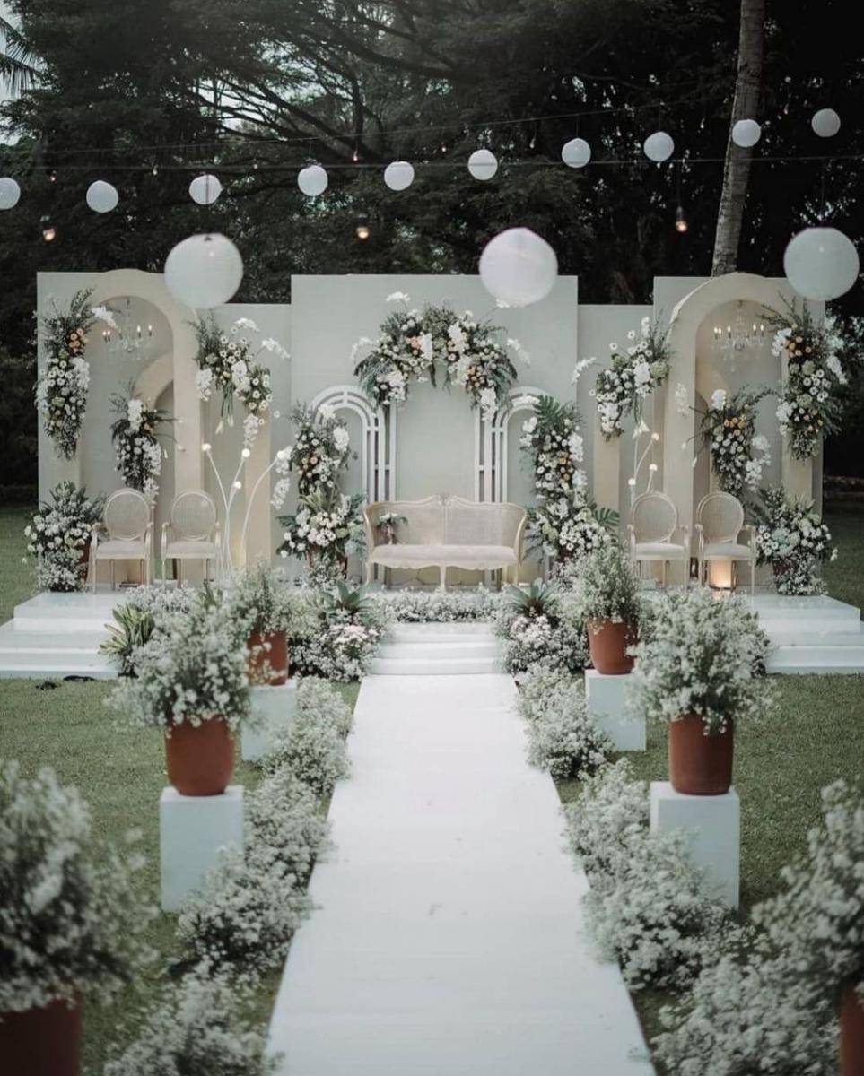 Referensi dekorasi wedding bertema hijau (instagram.com/thebridedept)