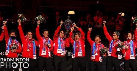 Shesar Hiren Rhustavito unggah foto kemenangan Indonesia di Piala Thomas 2020 (instagram.com/shesar94)