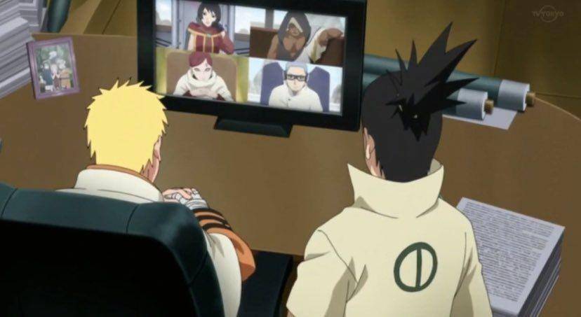 5 Kage Mendiskusikan Nasib Boruto di Anime Boruto Episode 220