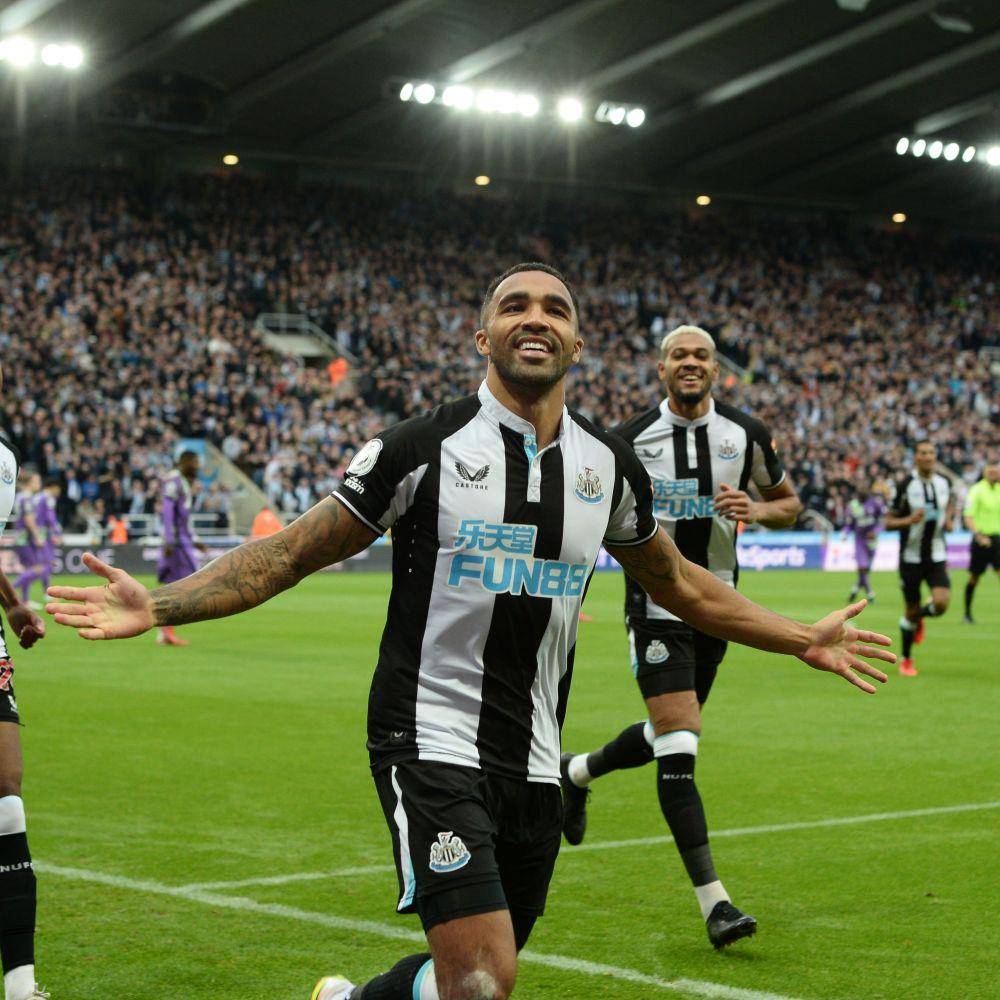 potret Callum Wilson merayakan golnya ke gawang Tottenham (twitter.com/NUFC)