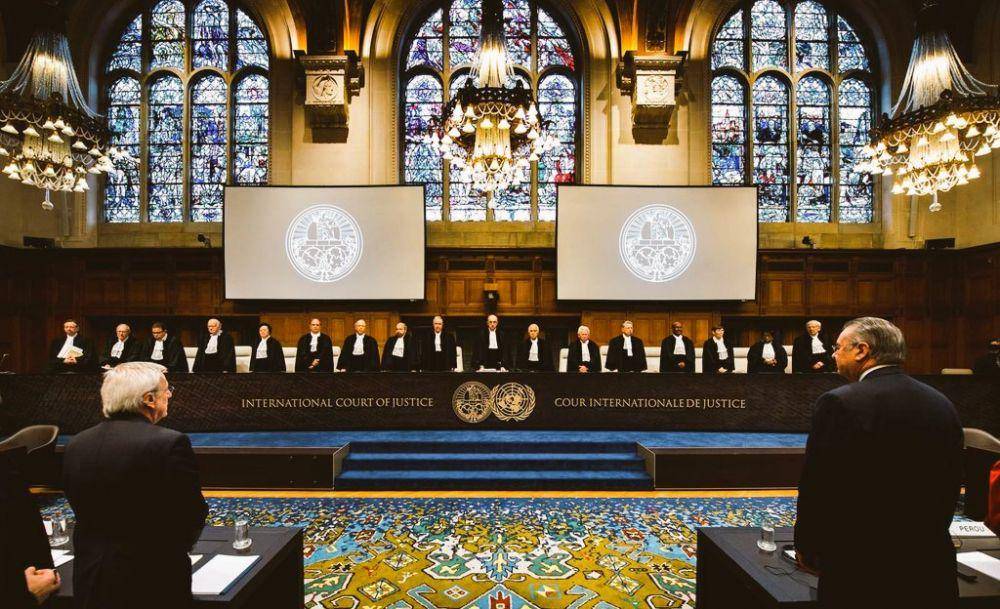 Suasana persidangan International Court of Justice di Kota Den Haag, Belanda. twitter.com/HalyeyMaxamuud