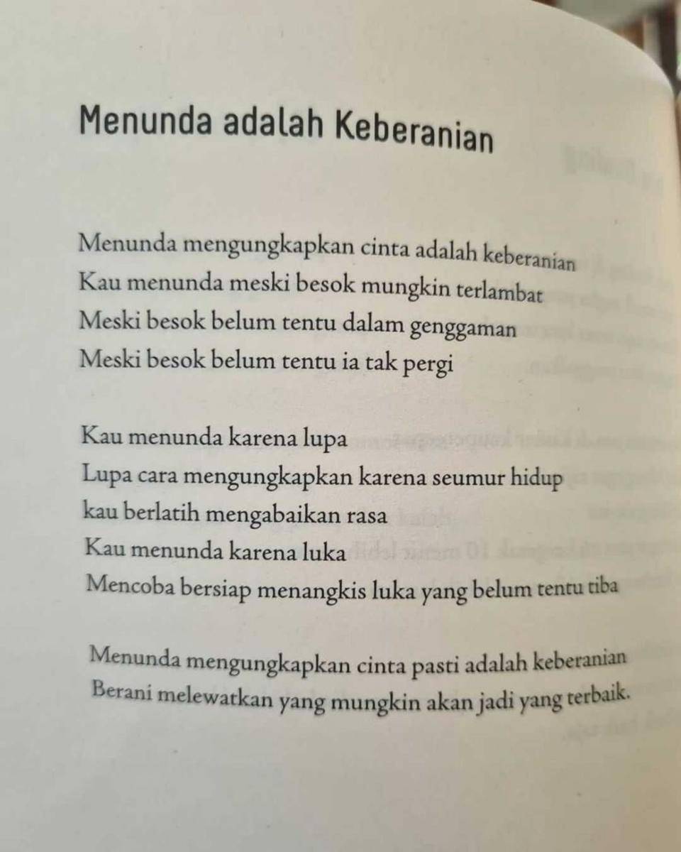 unggahan #MingguPuisi Najwa Shihab (instagram.com/Najwashihab)