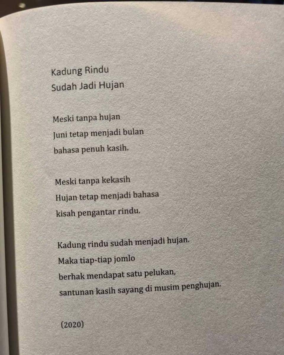 unggahan #MingguPuisi Najwa Shihab (instagram.com/Najwashihab)