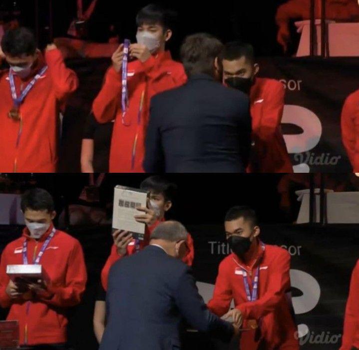 momen selebrasi Indonesia di Thomas Cup 2020 (instagram.com/leorollyofc_)