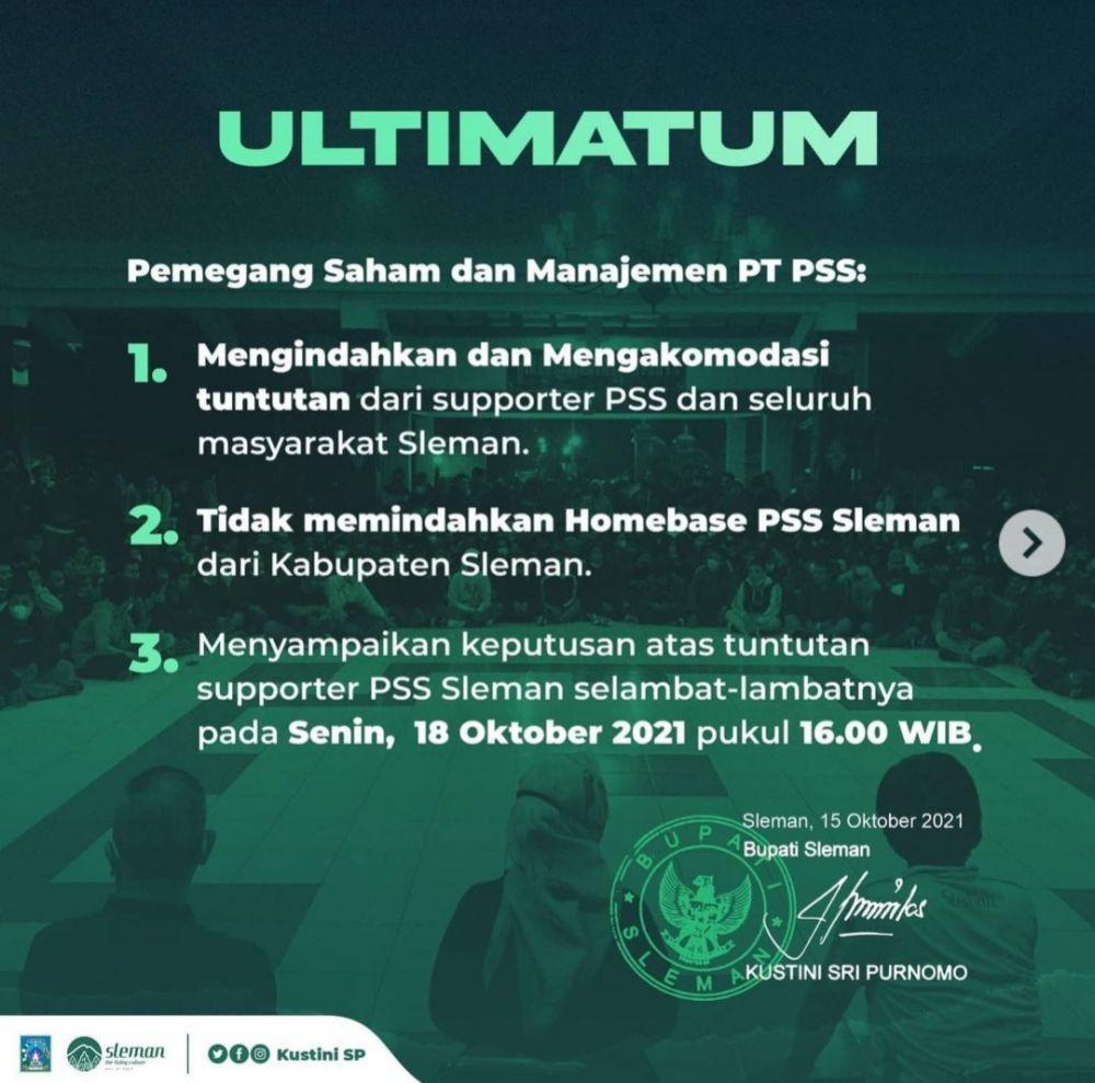 Sudah Diultimatum Bupati Sleman, PT PSS Masih Tarik Ulur