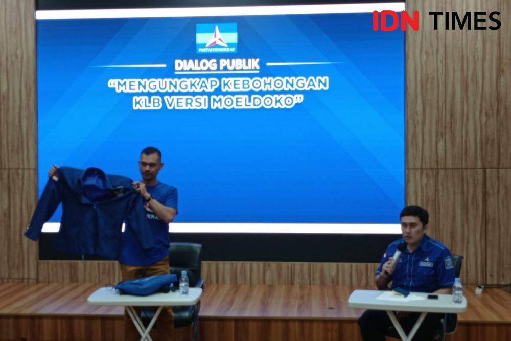 Konferensi Pers Dialog Publik "Mengungkap Kebohongan KLB Versi Moeldoko", di Kantor DPP Demokrat, Menteng, Jakarta Pusat, Senin (18/10/2021). (IDN Times/Sachril Agustin)
