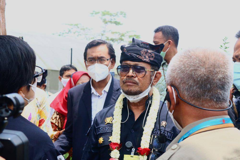 Mentan, Syahrul Yasin Limpo saat kunjungan ke Kota Batu. IDN Times/Alfi Ramadana