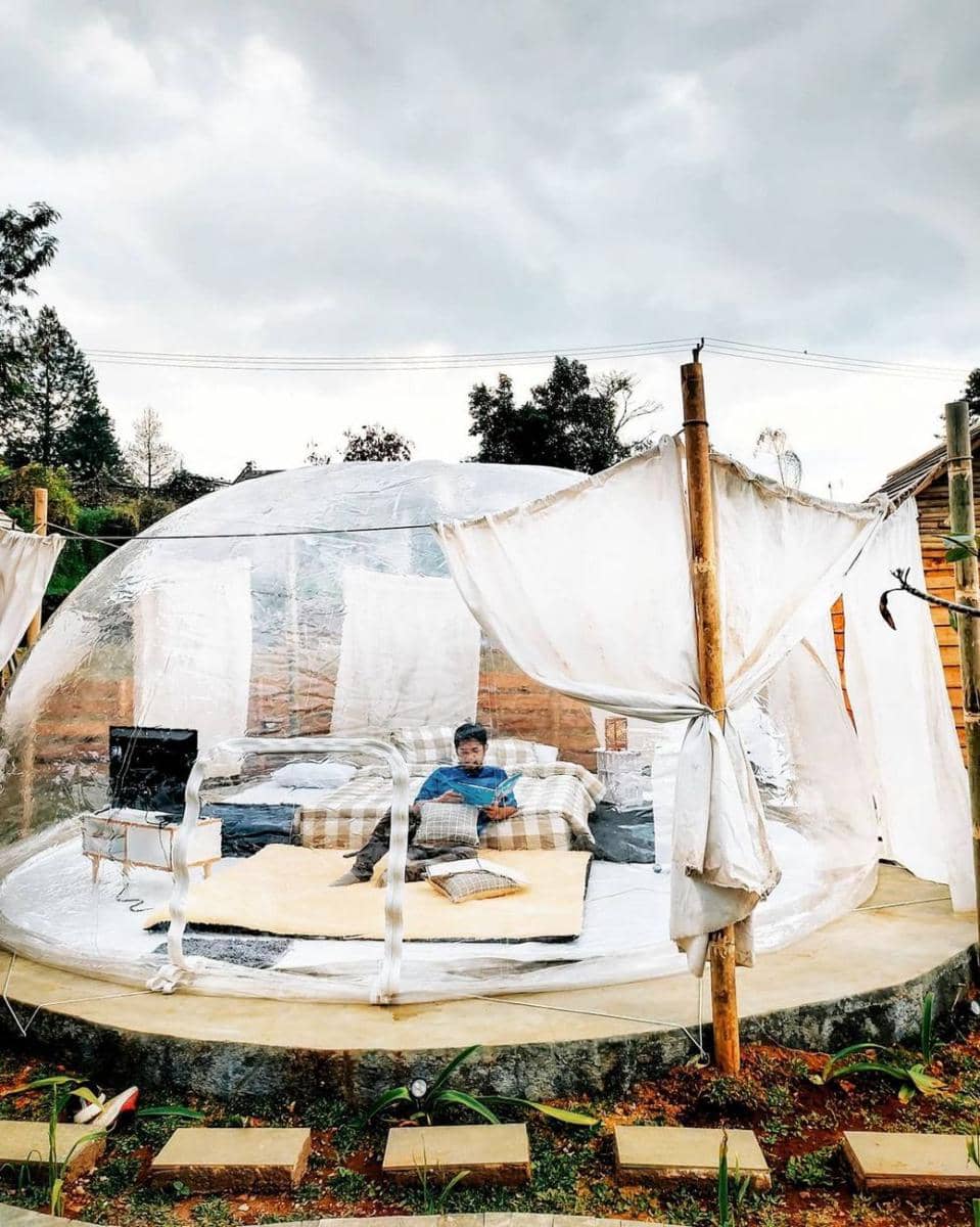 Booba Glamping di Bogor, Sensasi Menginap dalam Kamar Gelembung!