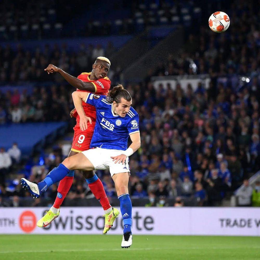 Oshimen saat melawan Leicester City (instagram.com/europaleague)