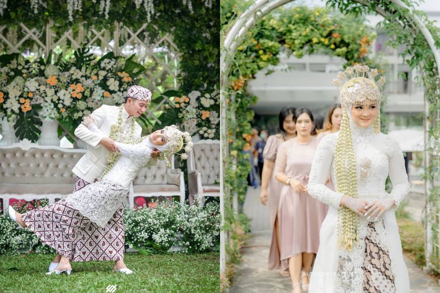 Adu gaya pernikahan Nadya-Rizki dan Syifa-Ridho. (instagram.com/altoportraiture  / instagram.com/permanaweddingnew)