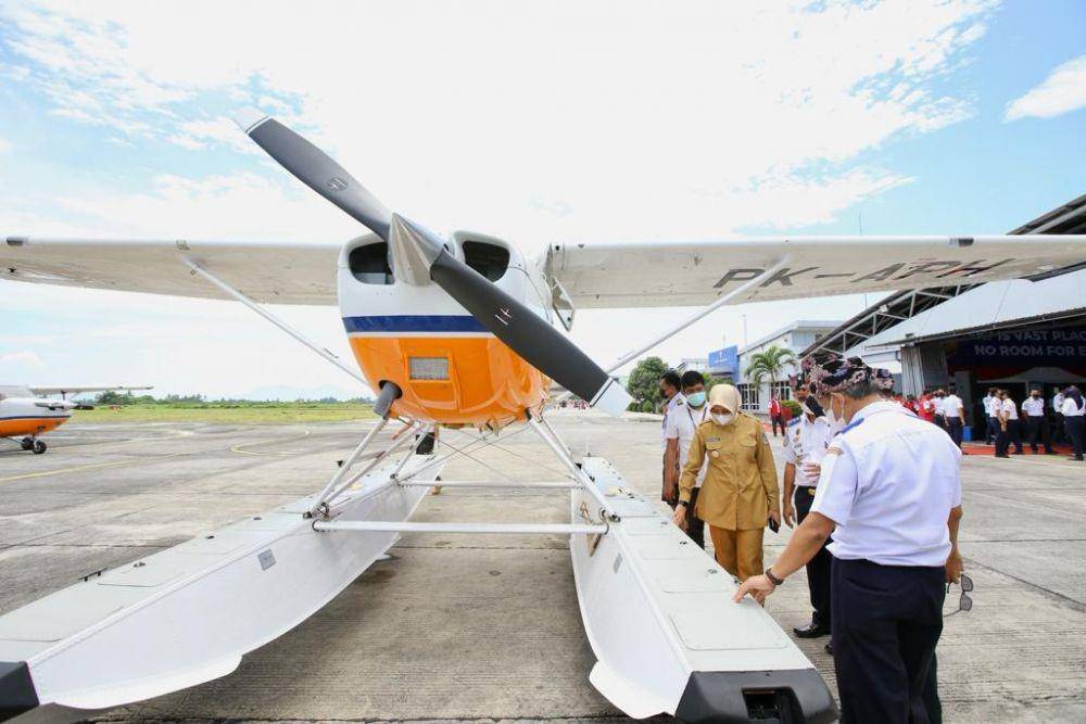 Banyuwangi akan menjadi satu-satunya pusat pendidikan di Indonesia dan kawasan Asia Tenggara untuk penerbangan khusus di perairan. (Dok. Humas Pemkab Banyuwangi)