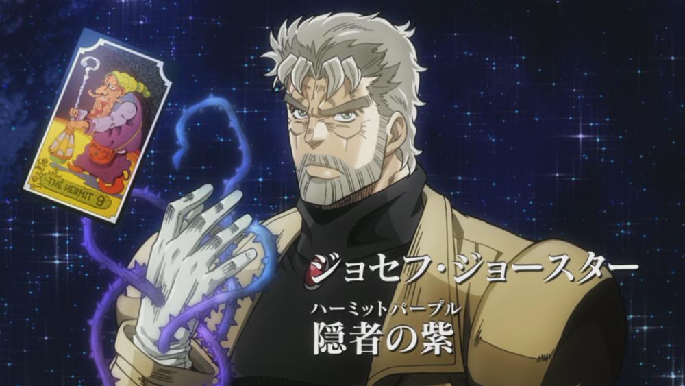 Joseph Joestar dan Hermit Purple (dok. Netflix/JoJo's Bizarre Adventure: Stardust Crusaders)
