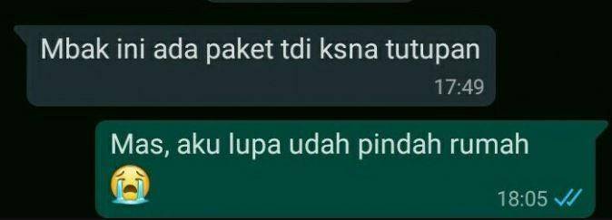 chat kurir antar paket (twitter.com/txtdrikurir)