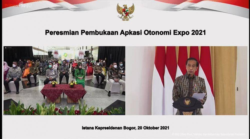 Presiden Jokowi buka Apkasi Otonomi Expo (YouTube Sekretariat Presiden)