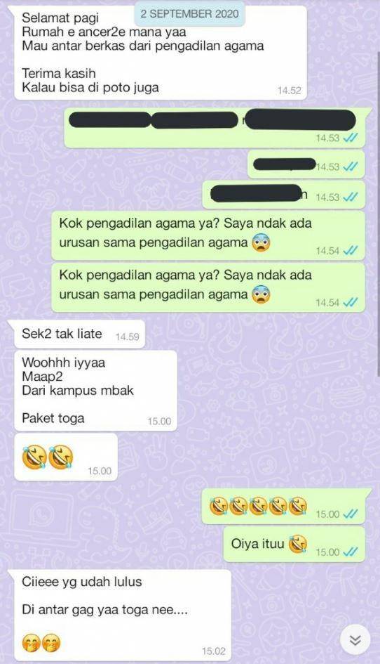 chat kurir antar paket (twitter.com/txtdrikurir)