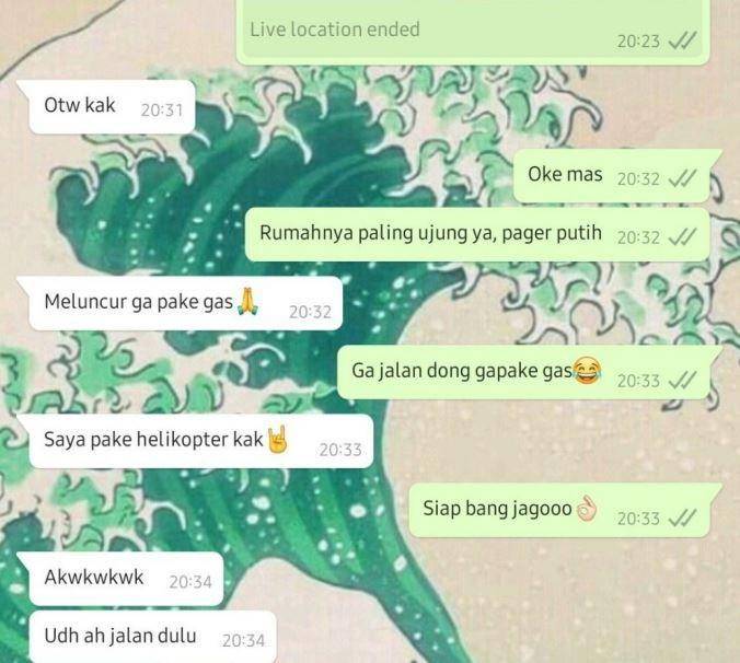 chat kurir antar paket (twitter.com/txtdrikurir)
