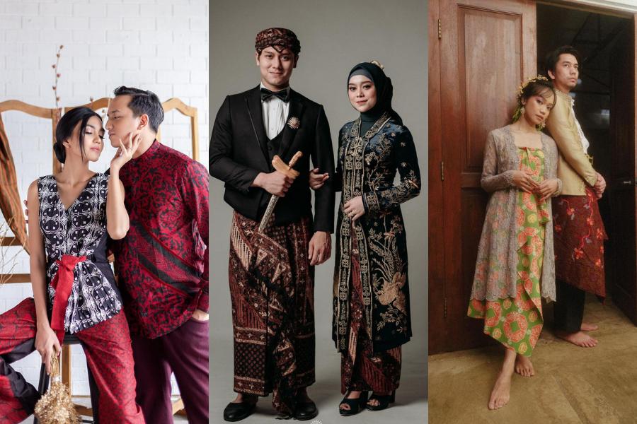Inspirasi busana batik untuk foto prewedding (instagram.com/victimmo | instagram.com/kittendust | instagram.com/ayungberinda)
