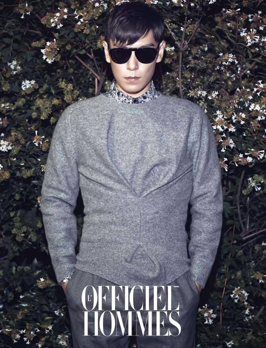 T.O.P BIGBANG saat pemotretan dengan L'Officiel Hommes Korea (facebook.com/BIGBANG)