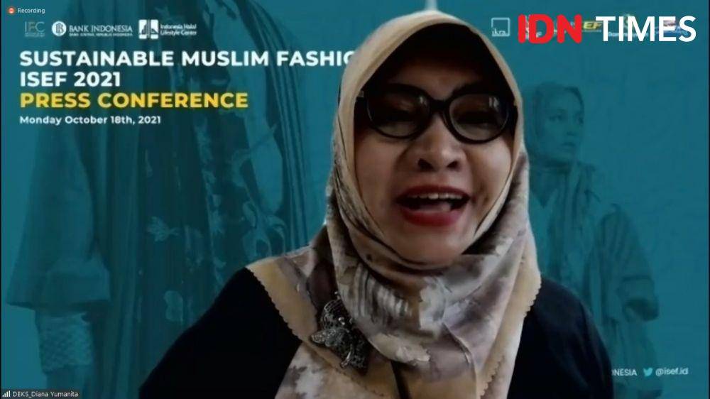 Press Conference Sustainable Muslim Fashion ISEF 2021. Senin (18/10/2021). (IDN Times/Annisa Nisrina)