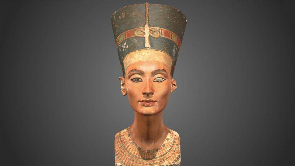 Model 3D Ratu Nefertiti yang dibuat oleh ahli desain Cosmo Wenman. (dok. Live Science/Cosmo Wenman)