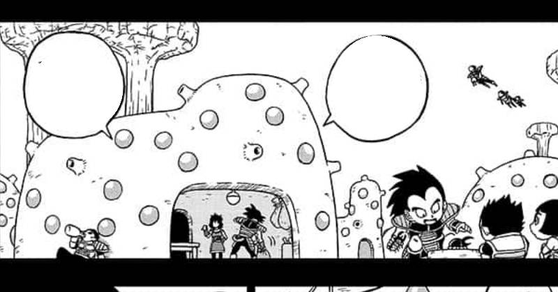 Ada anak mirip Raditz di luar, saat Bardock dan Gine bicara. mangaplus.shueisha.co.jp/Dragon Ball Super
