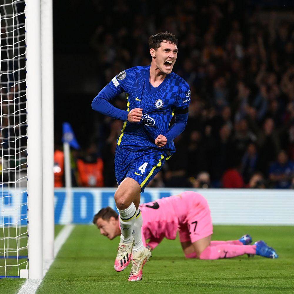 Selebrasi Andreas Christensen ketika mencetak gol ke gawang Malmo (twitter.com/ChampionsLeague)