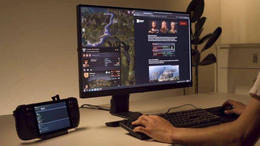 ilustrasi mode docking di Steam Deck (techadvisor.com)