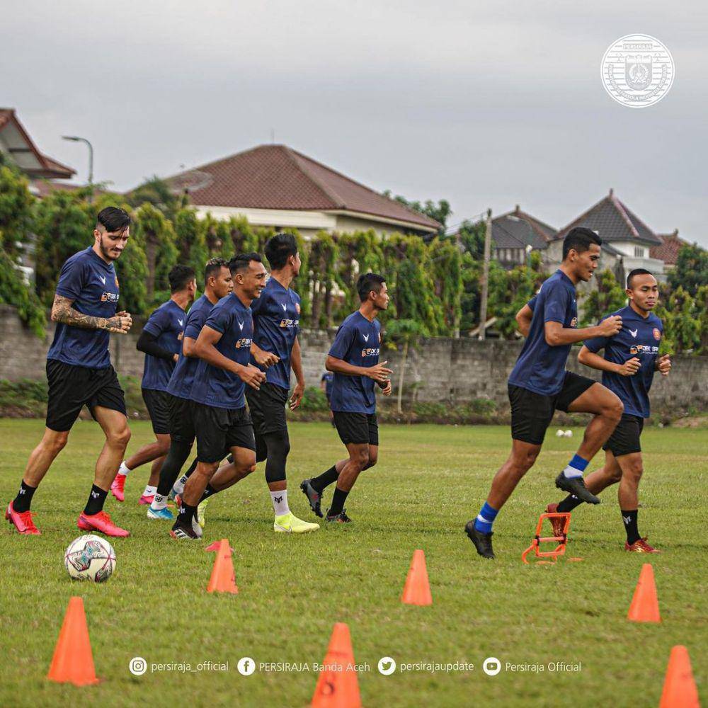 Persiraja saat persiapan untuk menghadapi lanjutan kompetisi Liga 1. Instagram/persiraja_official