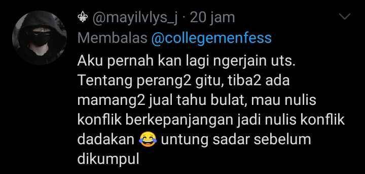 tidak fokus (twitter.com/mayilvlys_j)