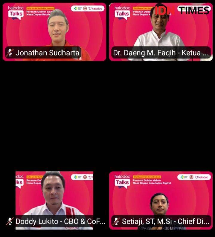 Diskusi virtual bersama Halodoc, Jumat (22/10/2021)/Tangkapan layar zoom