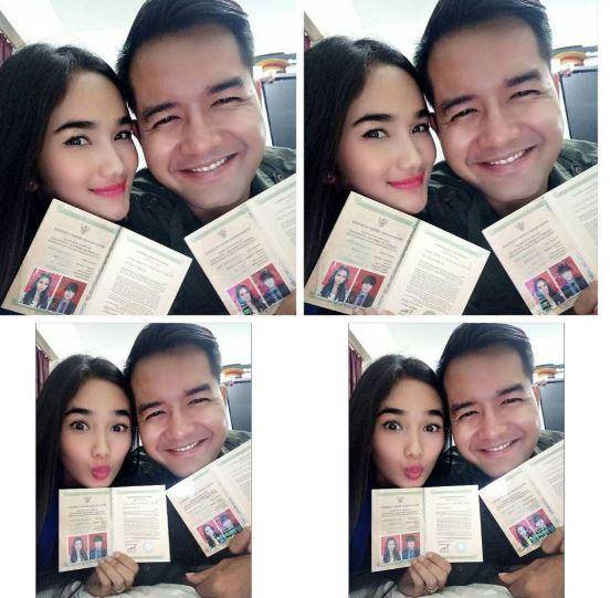 pas foto buku nikah artis (Instagram.com/fabymarcelia)