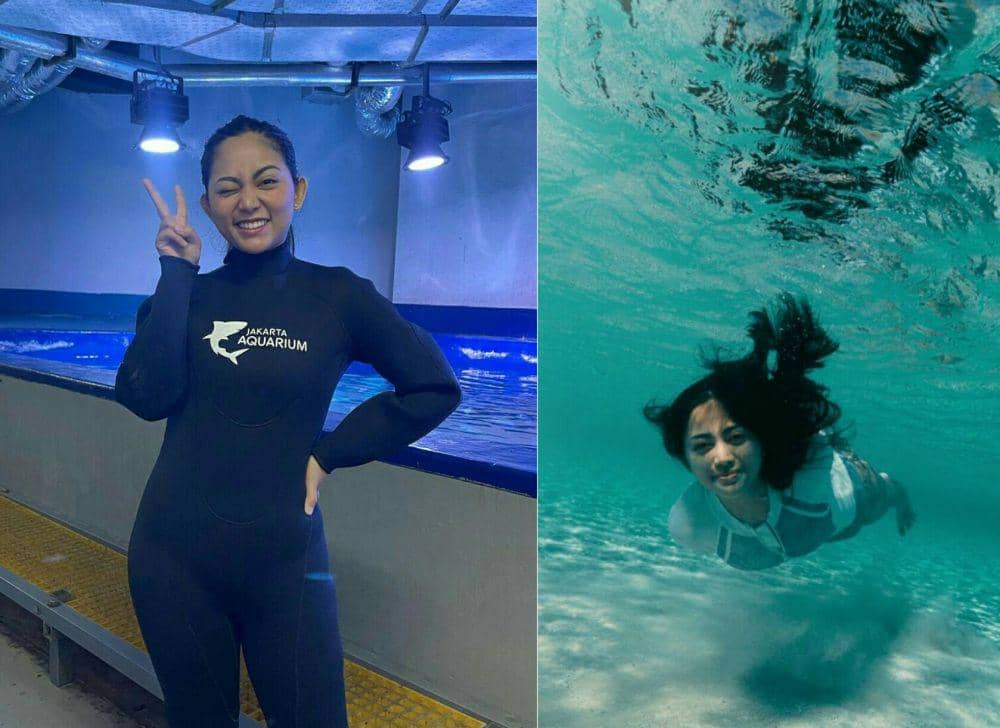 9 Potret Estetik Rachel Vennya di Laut, Hobi Menyelam