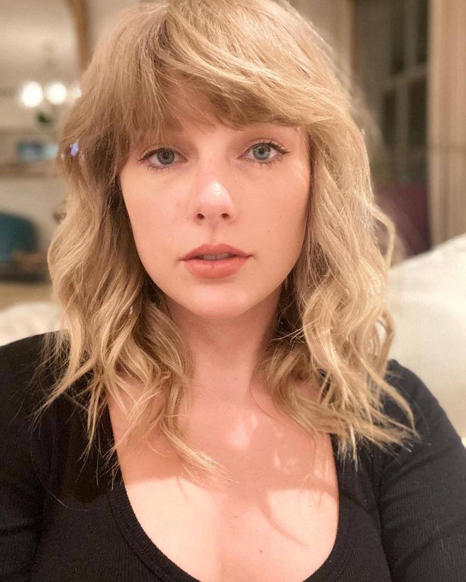 Style rambut Taylor Swift. (instagram.com/taylorswift)