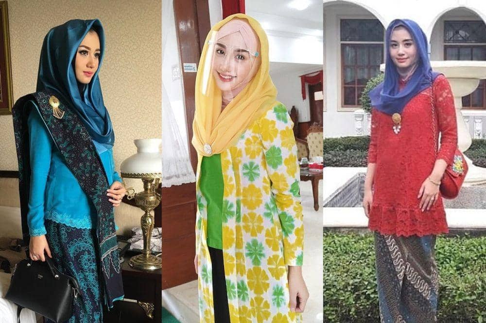 9 Kebaya dan Batik ala Novita Hardini, Istri Bupati Elegan!