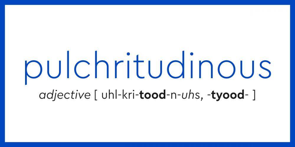 pulchritudinous (dictionary.com)