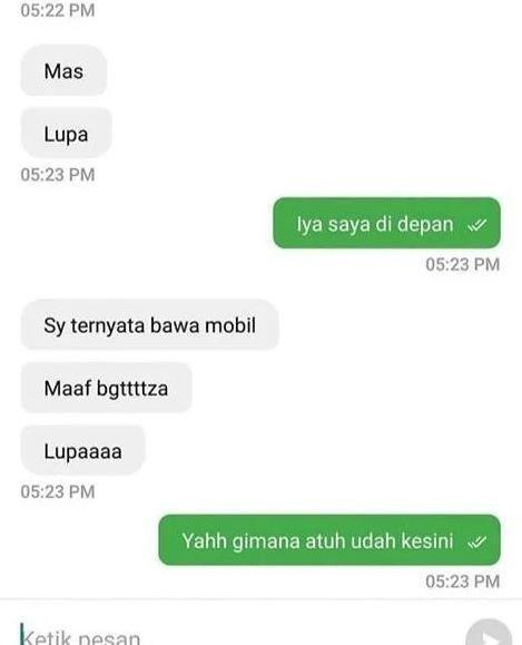 chat driver gak jadi jemput penumpang (instagram.com/newdramaojol.id)
