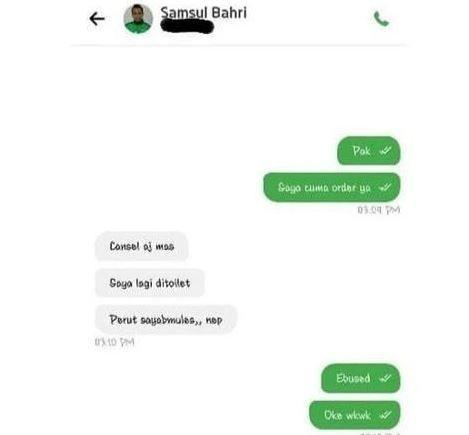 chat driver gak jadi jemput penumpang (instagram.com/newdramaojol.id)