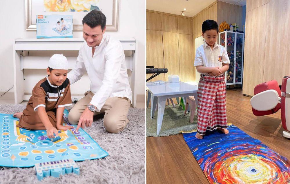 potret anak artis belajar salat dan mengaji (instagram.com/csugiono | instagram.com/raffinagita1717)